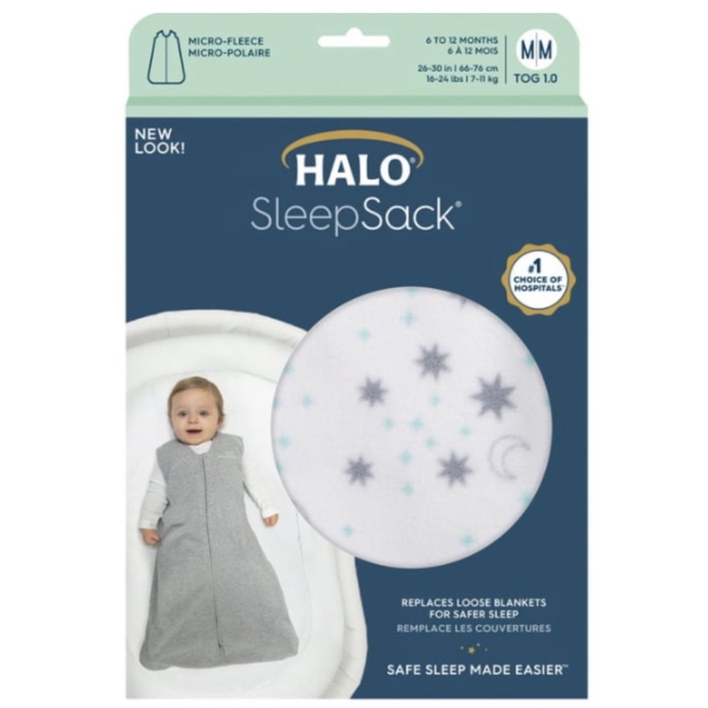 NIB-Halo Medium Micro-Fleece SleepSack